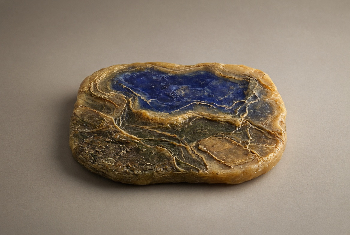 A small unmarked wax study with generous empty space